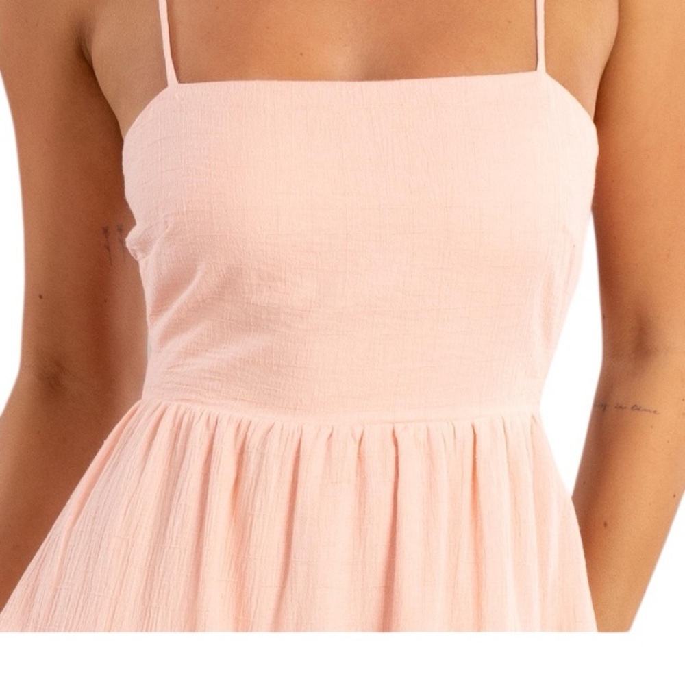 Altar'd State Women’s Blush Pink Spaghetti-Strap Mini Dress. SZ M 100% Cotton